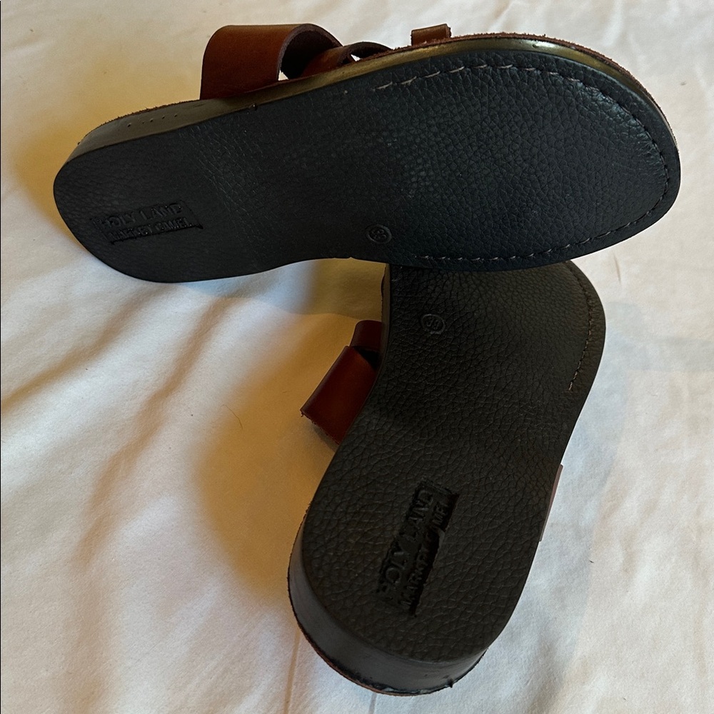 Holy Land Market *NEW* Unisex Leather Biblical Sandals/Slides From Jerusalem - Picture 12 of 14